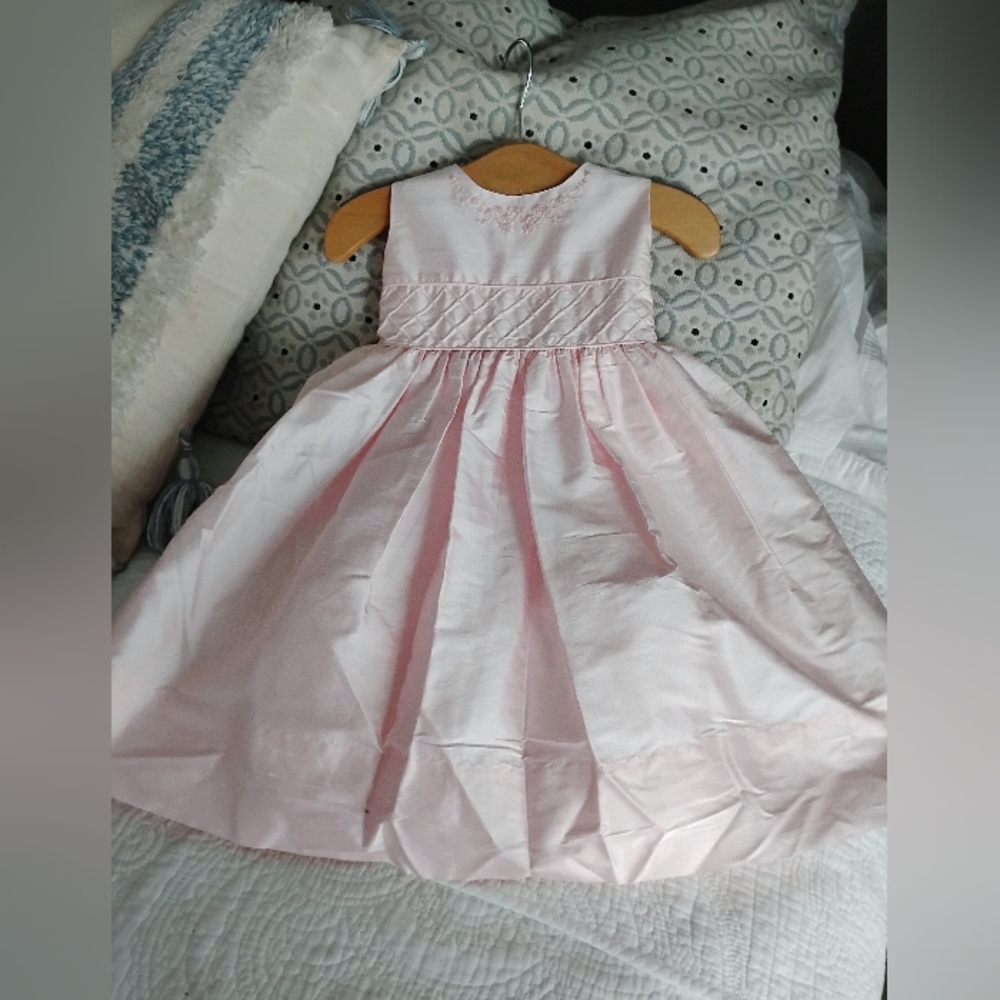 Nwot Strasburg Boutique Heirloom Silk Dress Not Smocked Portrait